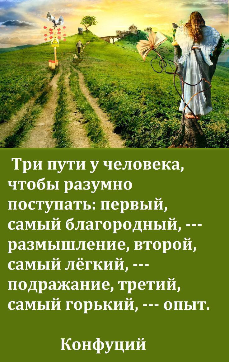 Три пути у человека чтобьпразумно поступатьпервьиъ самый благородный размьпцлениевторой самьйілёгкийп подражание третий самый горький опыт Конфуций