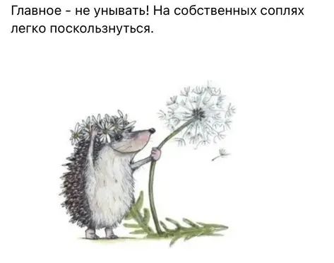 Главное не унывать На собственных соплях легко поскользнуться