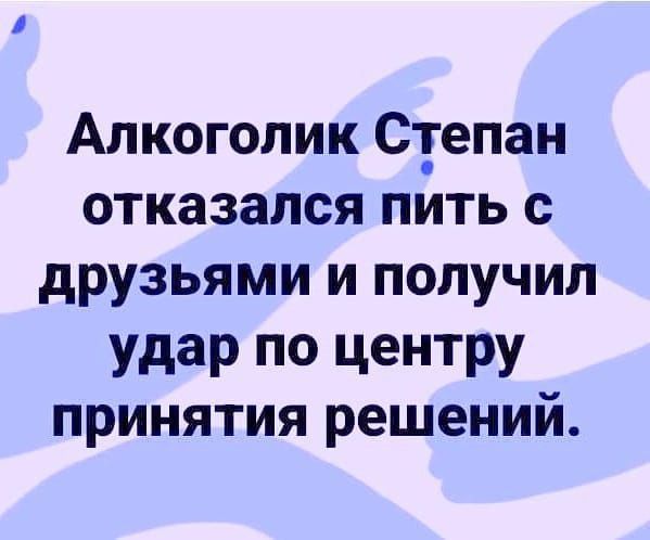 Алкоголик Степан отказался пить с друзьями и получил Удар ПО ЦеНТРУ принятия решений