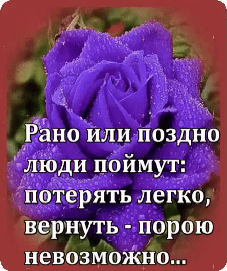 Рано или поздно Люди поймут потерять легко вернуть порою невОзможно