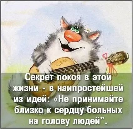 __ _ екреі покоя в этом жизни в наипростейшей из идей Не принимайте близко к сердцу больных на голову людей