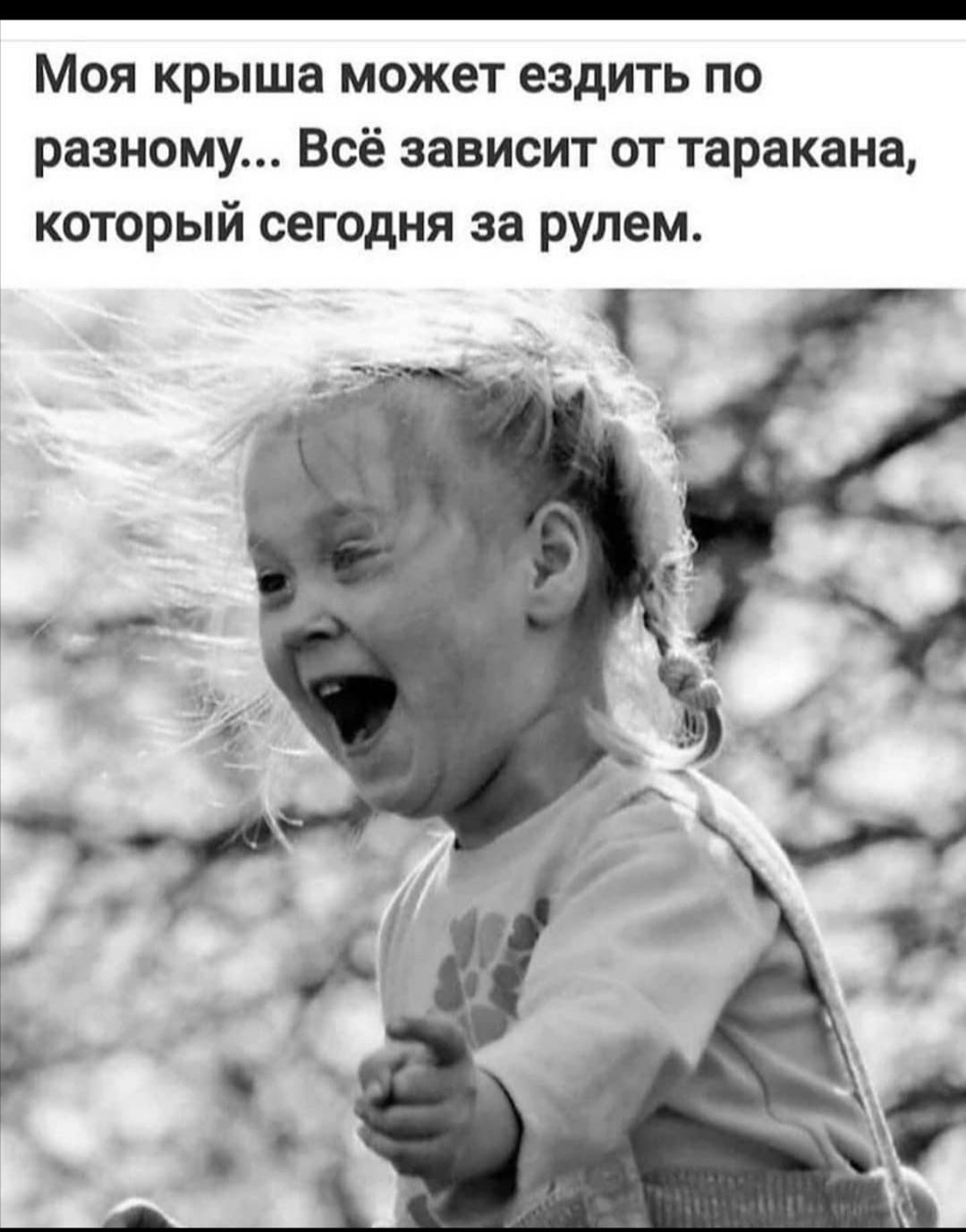 _ МОЯ крыша может ездить ПО разному Всё зависит от таракана который сегодня за рулем
