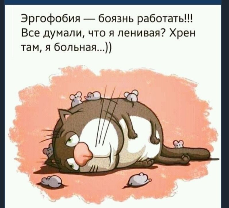 Эргофобия боязнь работать Все думали что я ленивая Хрен там я больная