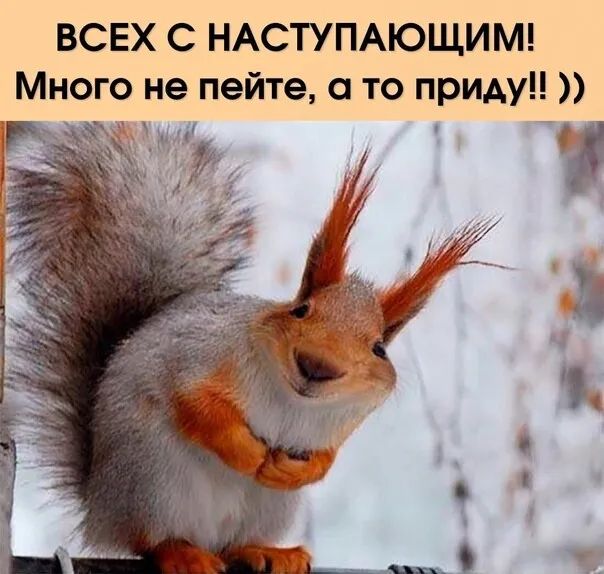 ВСЕХ С НАСТУПАЮЩИМ Много не пейте с то приАуН