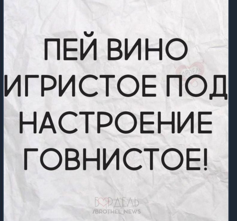 ПЕЙ вино игристопг под НАСТРОЕНИЕ говнистоы