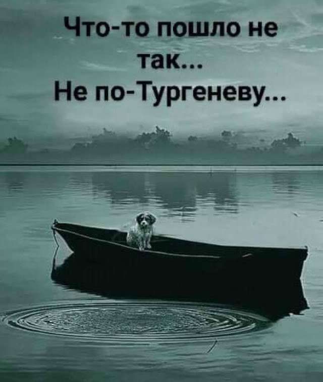 Что то пошло не так Не поТургеневу