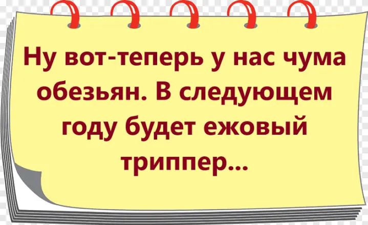 са Ну вот теперь у нас чума обезьян В следующем году будет ежовый триппер