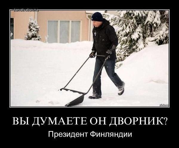 ВЫ ДУМАЕТЕ ОН ДВОРНИК Президент Финпя ндии