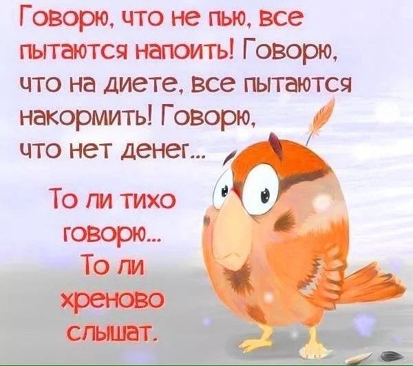 Г оворю что не гъю все пытаются напоить Говорю что на диете все пытаются накормить Говорю что нет денег То ги тихо говорю То т