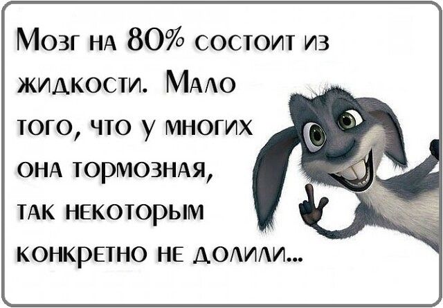 Мозг НА 80 состоит из жидкости МААО того что у многих ОНА ТОРМОЗНАЯ ТАК НЕКОТОРЫМ КОНКРЕТНО НЕ АОИАИ