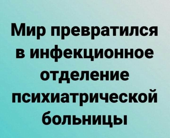 Мир превратился в инфекционное отделение психиатрической больницьп