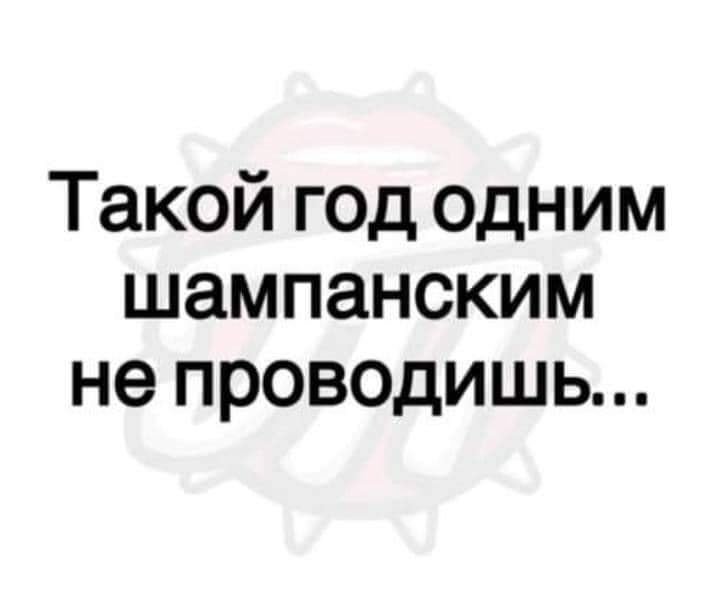 Такой год одним шампанским не проводишь