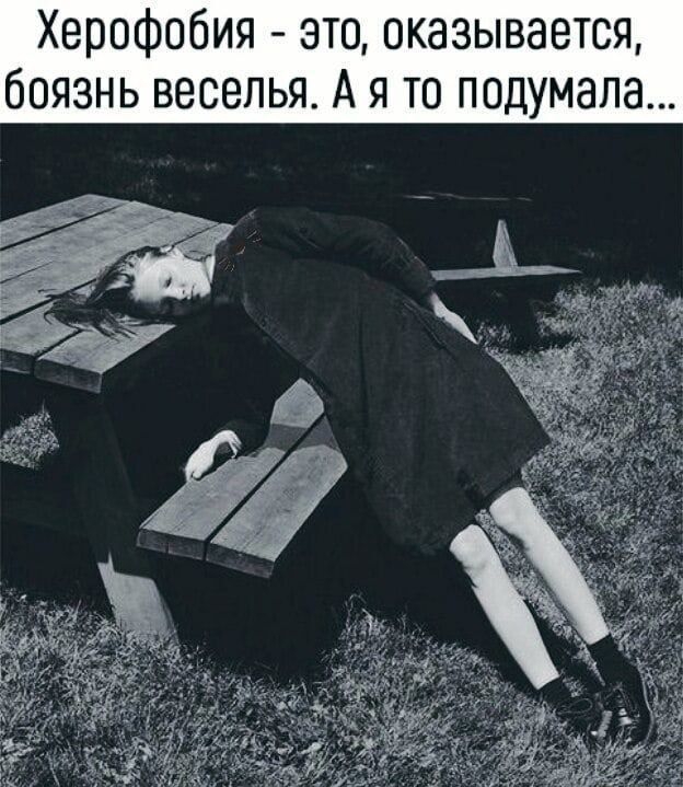 Херофобия это оказывается боязнь веселья А я то подумала