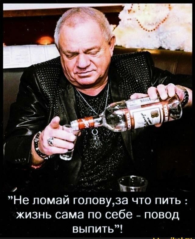 т Не помай гоповуза что пить жизнь сама по себе повод выпить