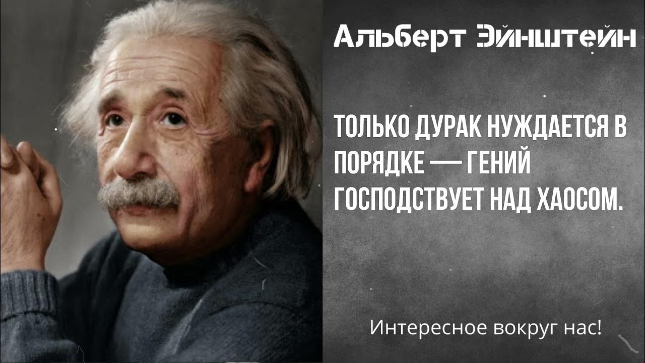 ТОЛЬКО ДУРАК НУЖДАЕТСЯ В ПОРЯДКЕ — ГЕНИЙ ГОСПОДСТВУЕТ НАД ХАОСОМ.