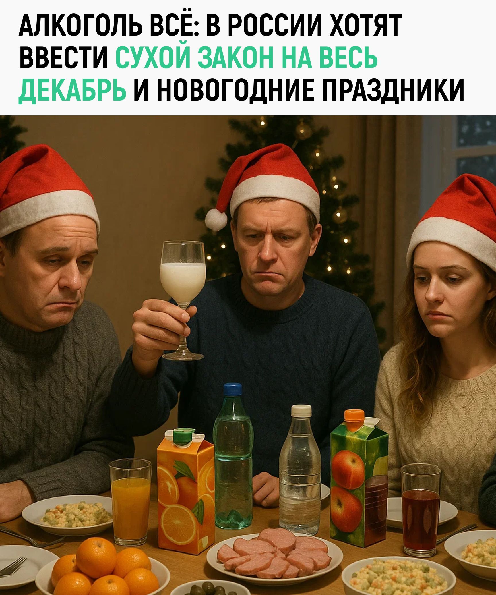 АЛКОГОЛЬ ВСЁ: В РОССИИ ХОТЯТ ВВЕСТИ СУХОЙ ЗАКОН НА ВЕСЬ ДЕКАБРЬ И НОВОГОДНИЕ ПРАЗДНИКИ