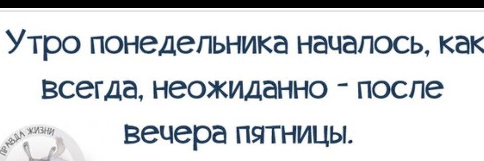 УТРО понедельника НЗЦЭПОСЬ как всегда НЭОЖИДЭННО ПОСПб Вечера ПЯТНИЦЫ