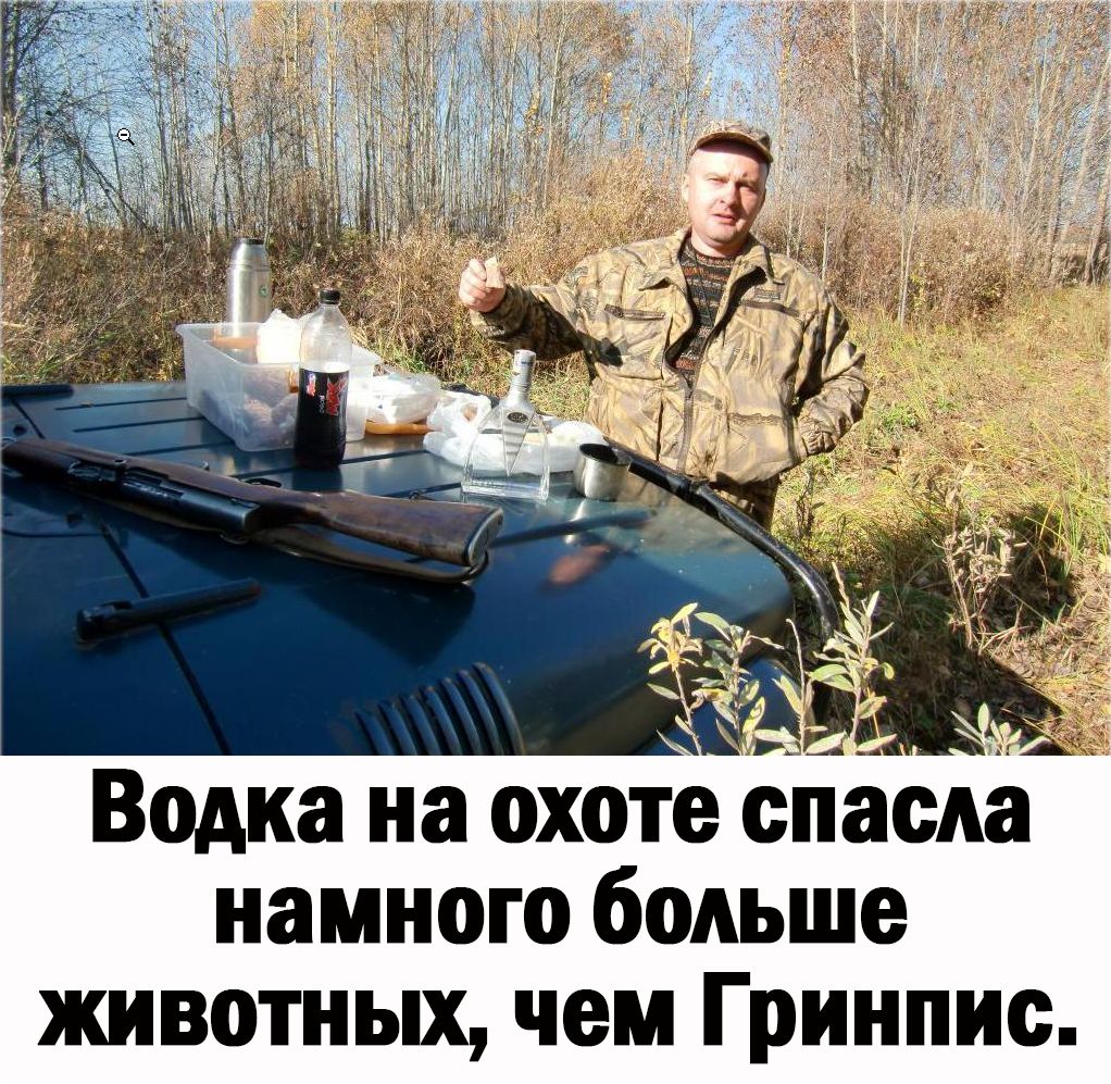 Водка на охоте спасла намного больше животных чем Гринпис