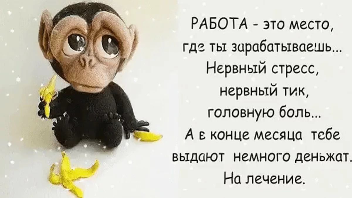 РАБОТА это место где ты зарабатываешь Нервный стресс нервный тик головную боль А в конце месяца тебе выдают немного деньжат На лечение