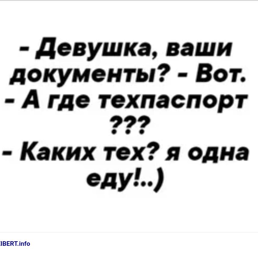 девушка ваши документы Вот А где ТОХПЭСПОРТ 999 Каких тех я одна еду