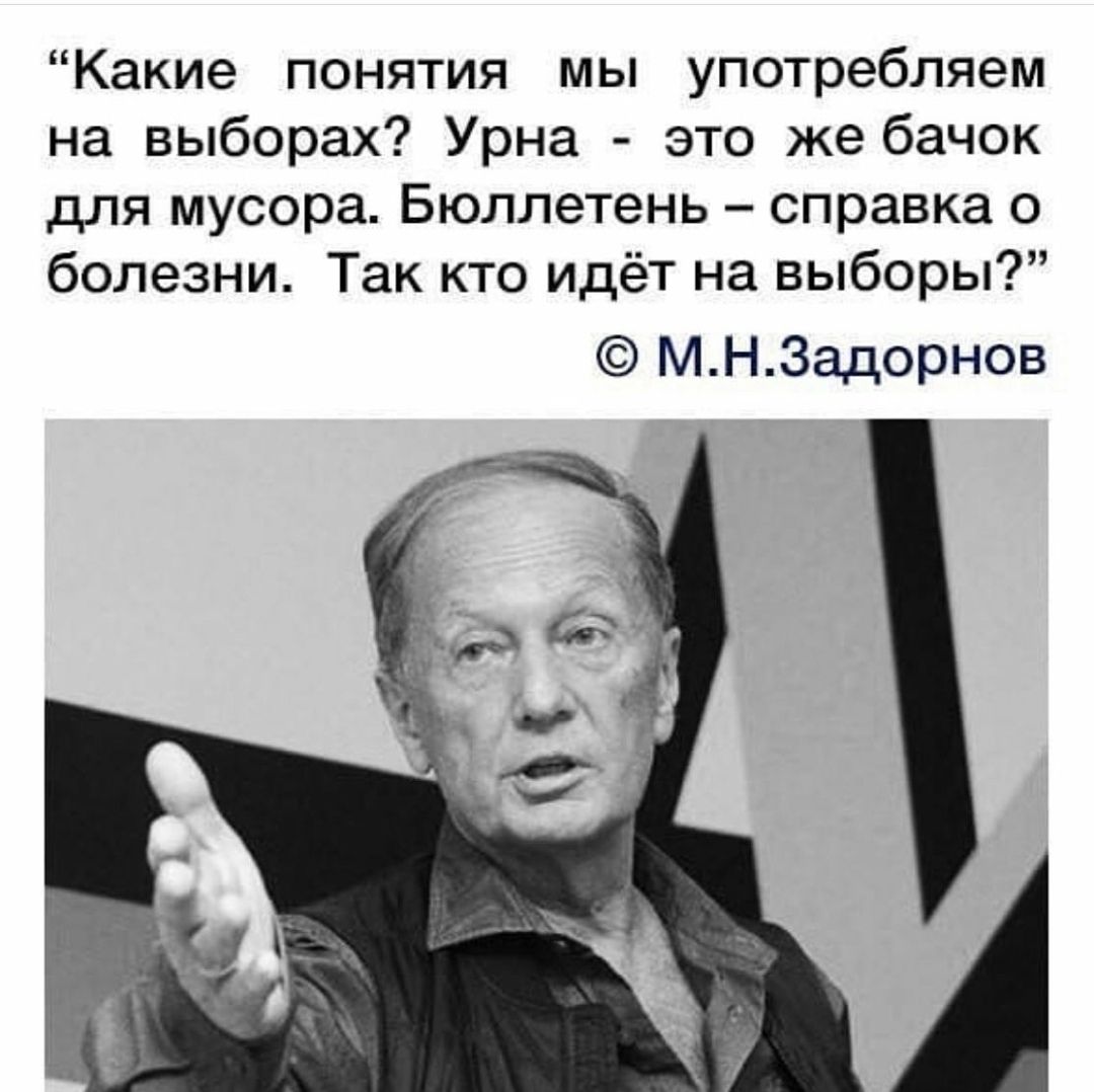 Какие понятия мы употребляем на выборах Урна это же бачок для мусора Бюллетень справка о болезни Так кто идёт на выборы МНЗадорнов