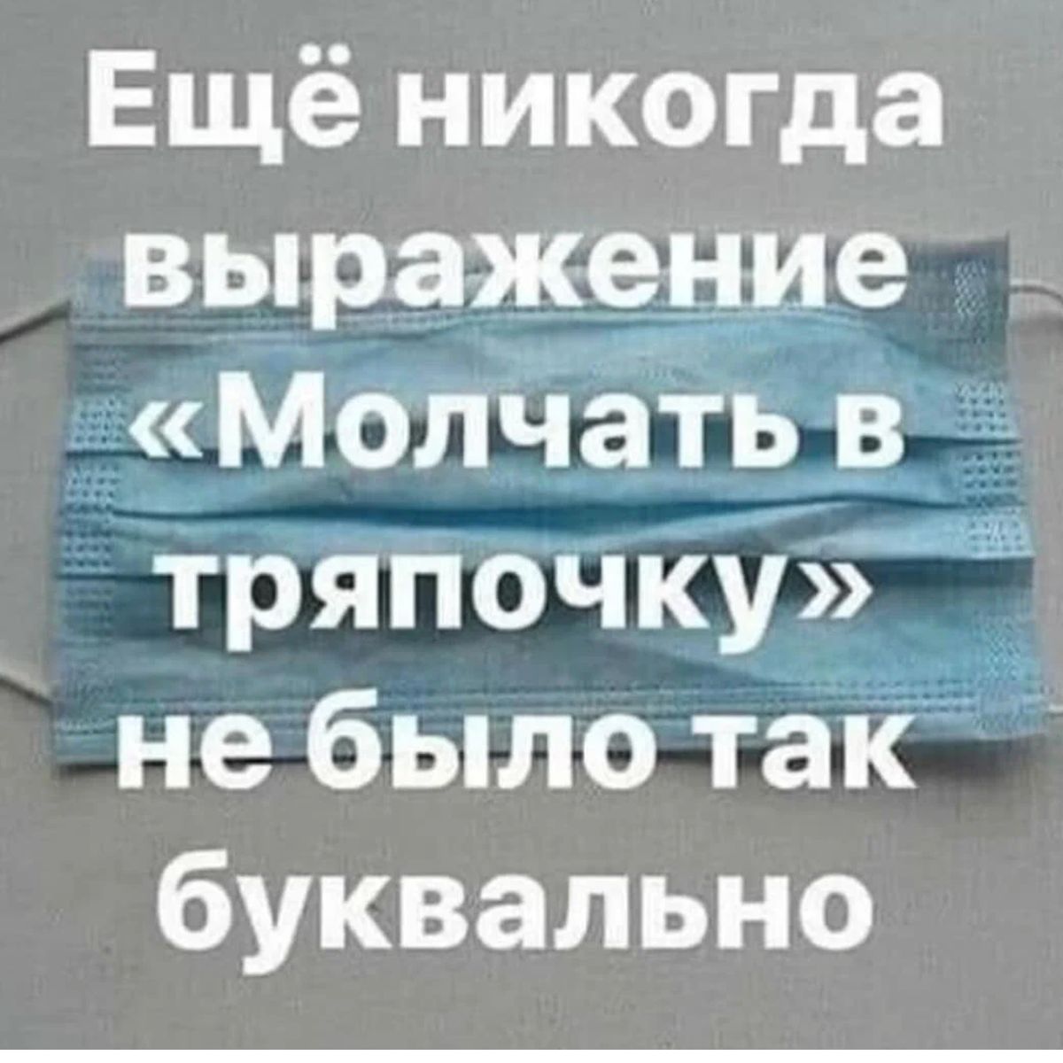 Ещё никогда выражение МоЛчать в трЯпОЧКу не было таК буквально