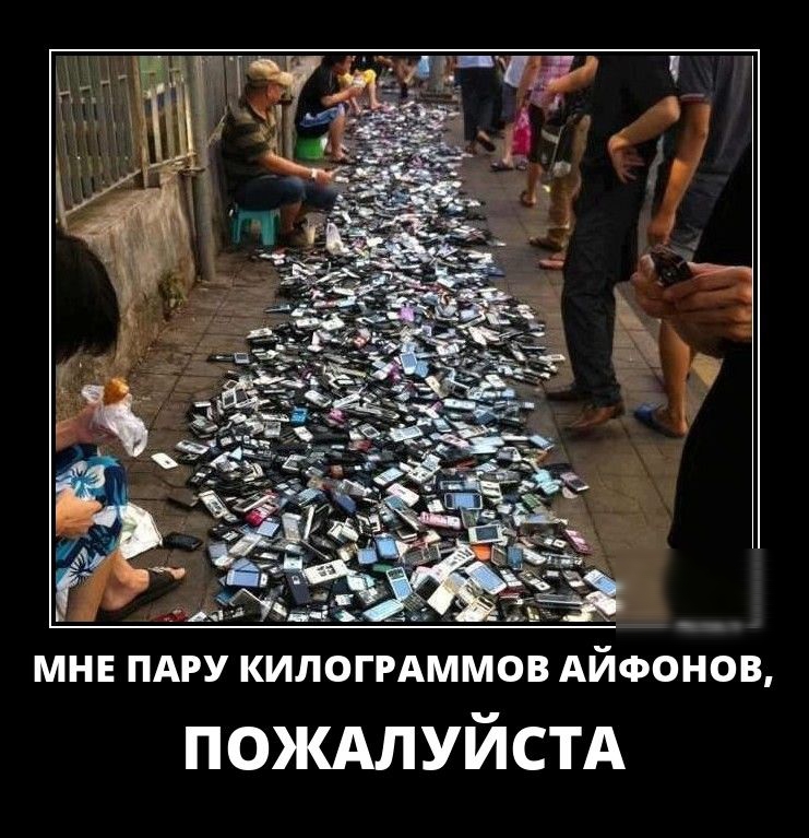 МНЕ ПАРУ КИЛОГРАММОВ АЙФОНОВ пожмуйстА