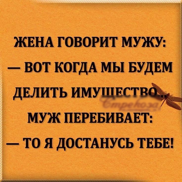 ЖЕНА говорит МУЖУ вот КОГДА мы вудвм двдИть имущтвъё муж пвгввимвт то ядосъШусь ТЕБЕ 1 4 1 1