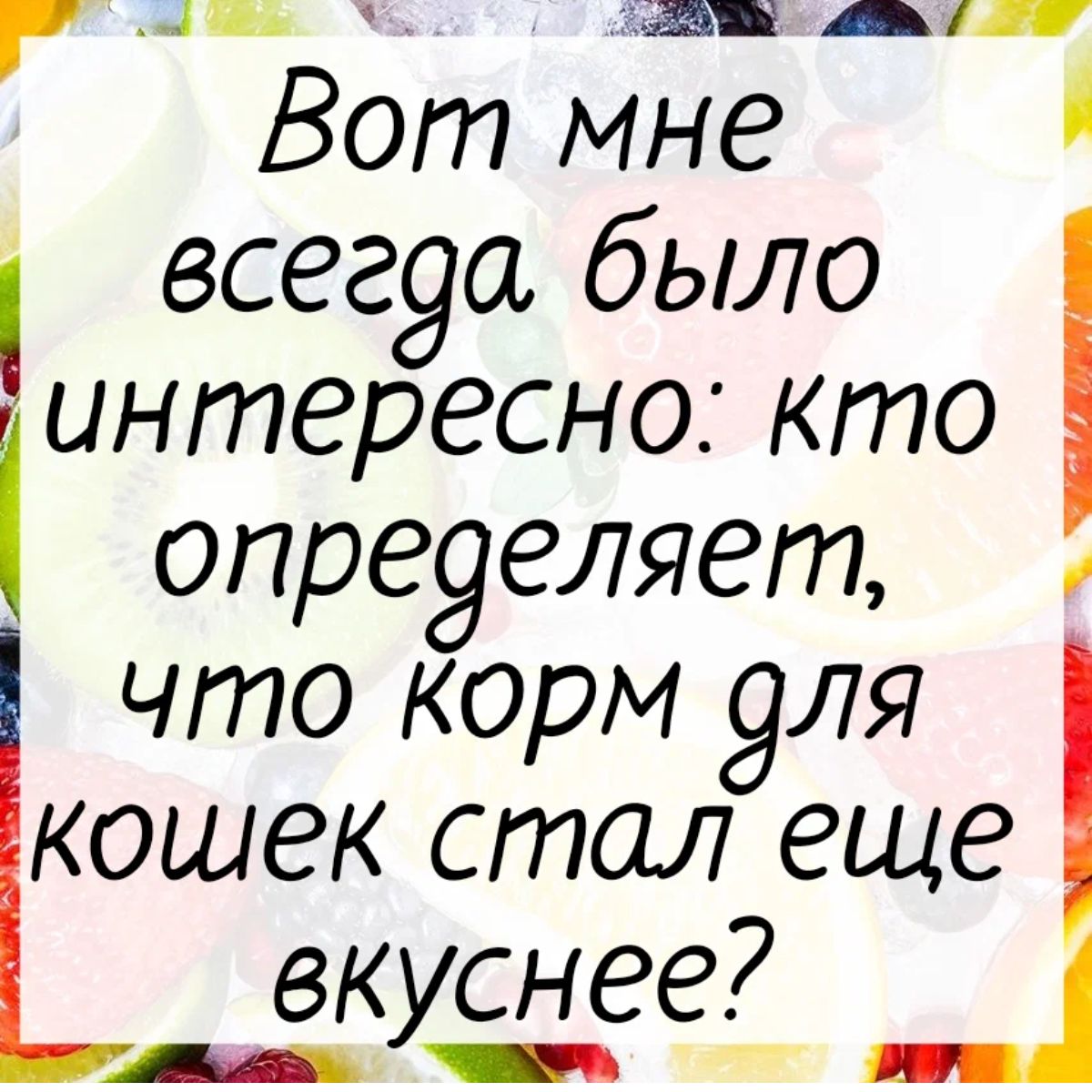 всегуа было интересно кто опреуеляет что корм Эля кошек стал еще вкщеег 1