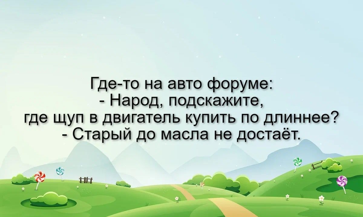 Гдето на авто форуме Народ подскажите где щуп в двигатель купить по длиннее Старый до масла не достаёт т в