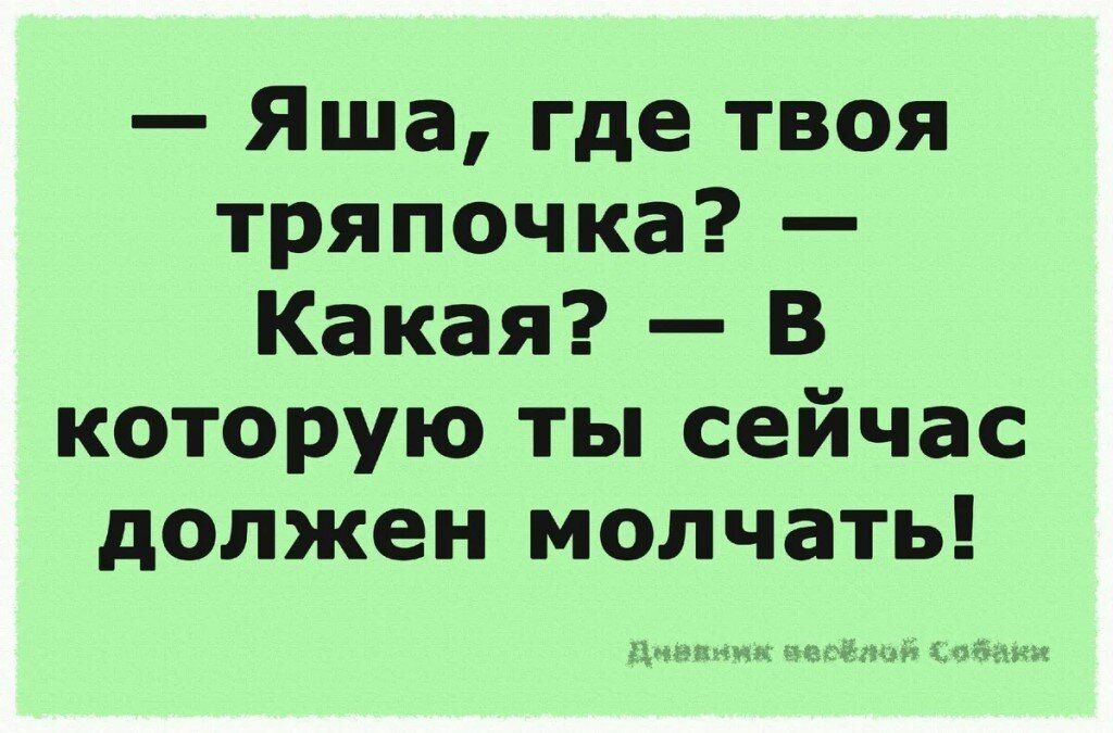Яша где твоя тряпочка Какая В которую ты сейчас должен молчать