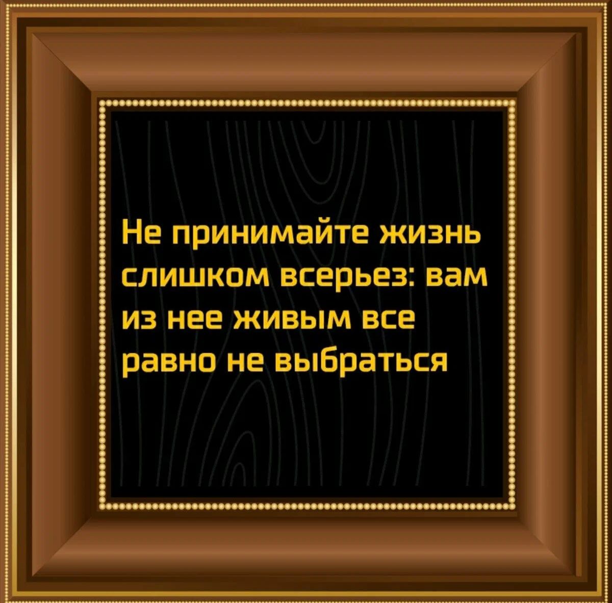Не принимайте жизнь СЛИШКОМ ВСЕрЬЕЗЁ нам из НЕЕ ЖИВЫМ ВСЕ равно НЕ ВЫБВЭТЬЕЯ