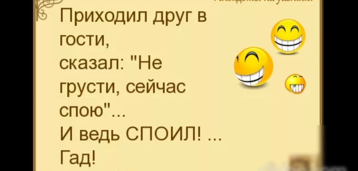 Приходил друг в гости _ сказал Не грусти сейчас 4 спою И ведь СПОИП Гад