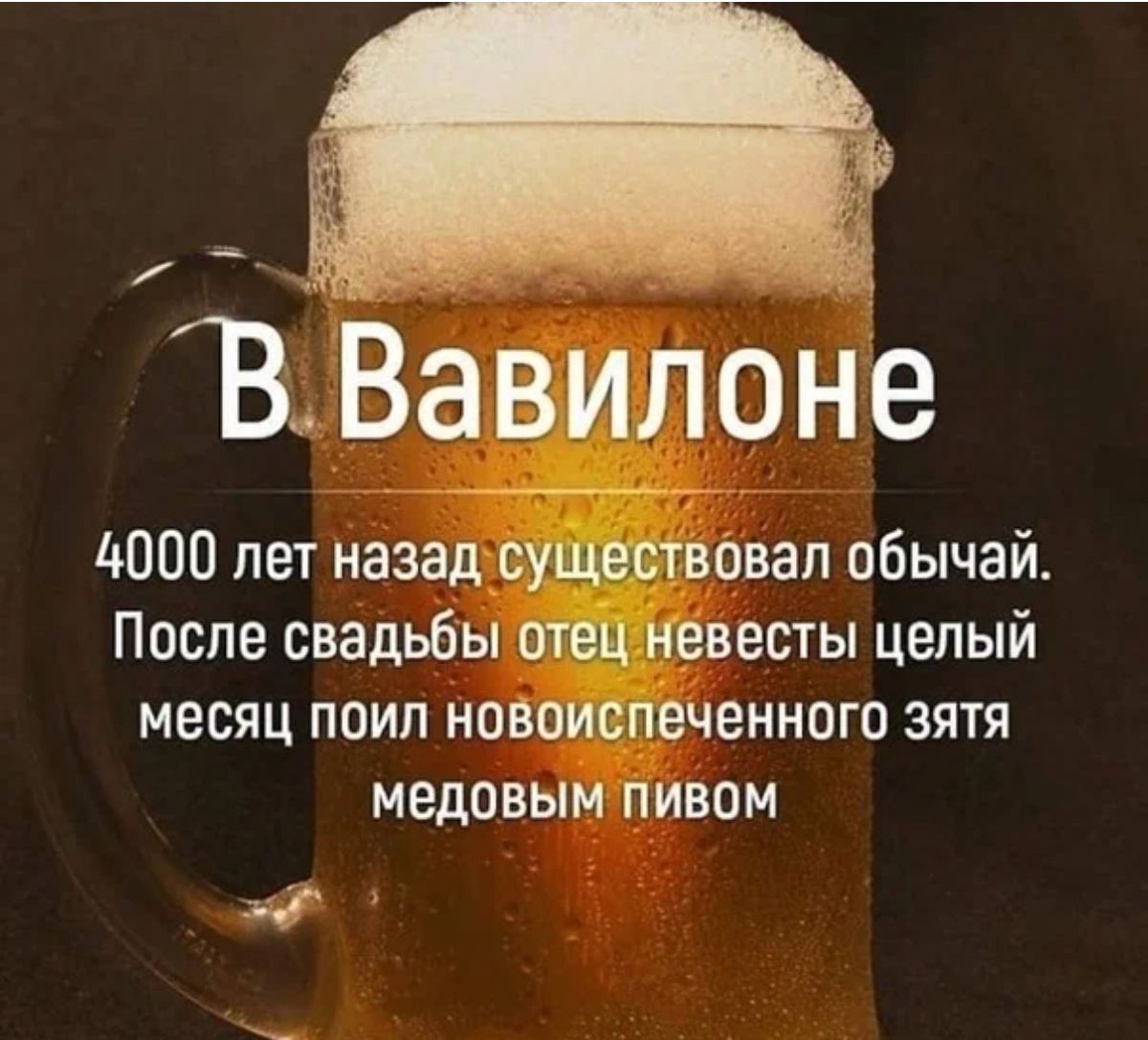 4000 лет назадх овал обычай После свадьбы весты целый месяц поил новойбтеченного зятя медовым пивом