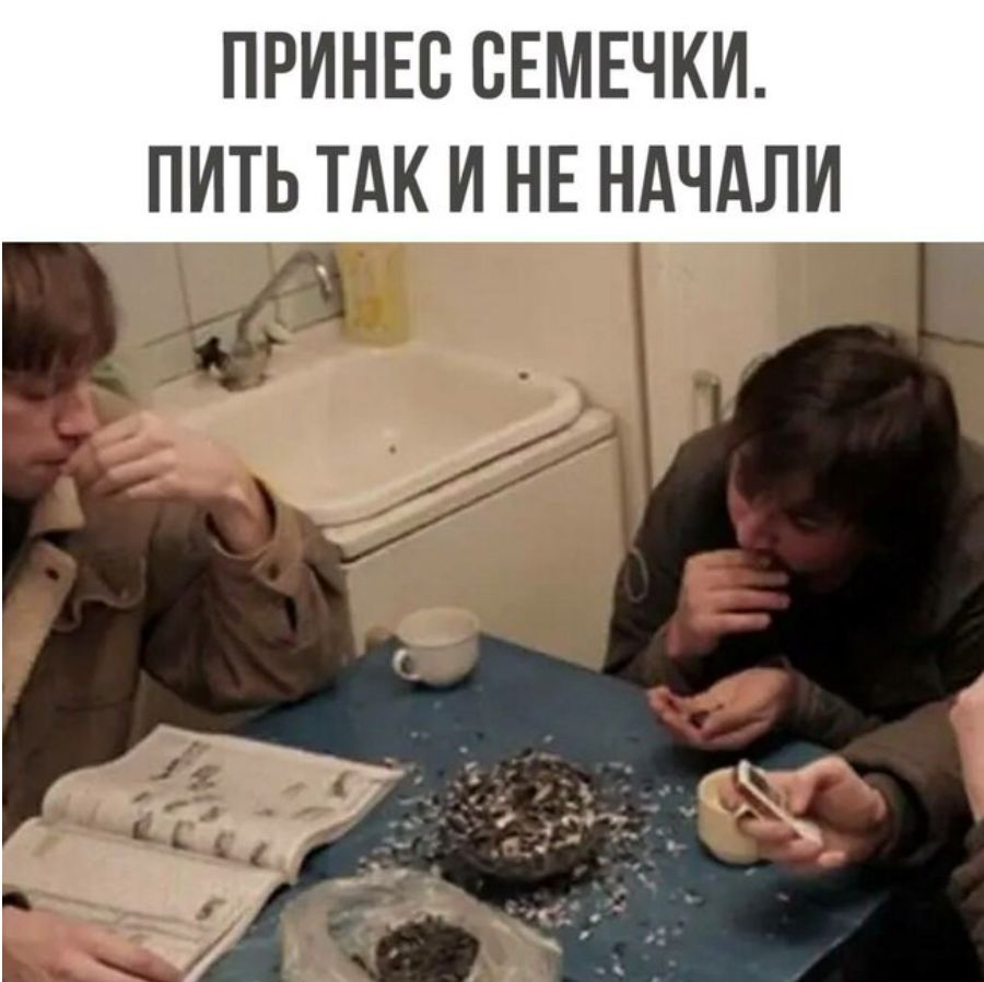 ПРИНЕБ СЕМЕЧКИ ПИТЬ ТАК И НЕ НАЧАЛИ