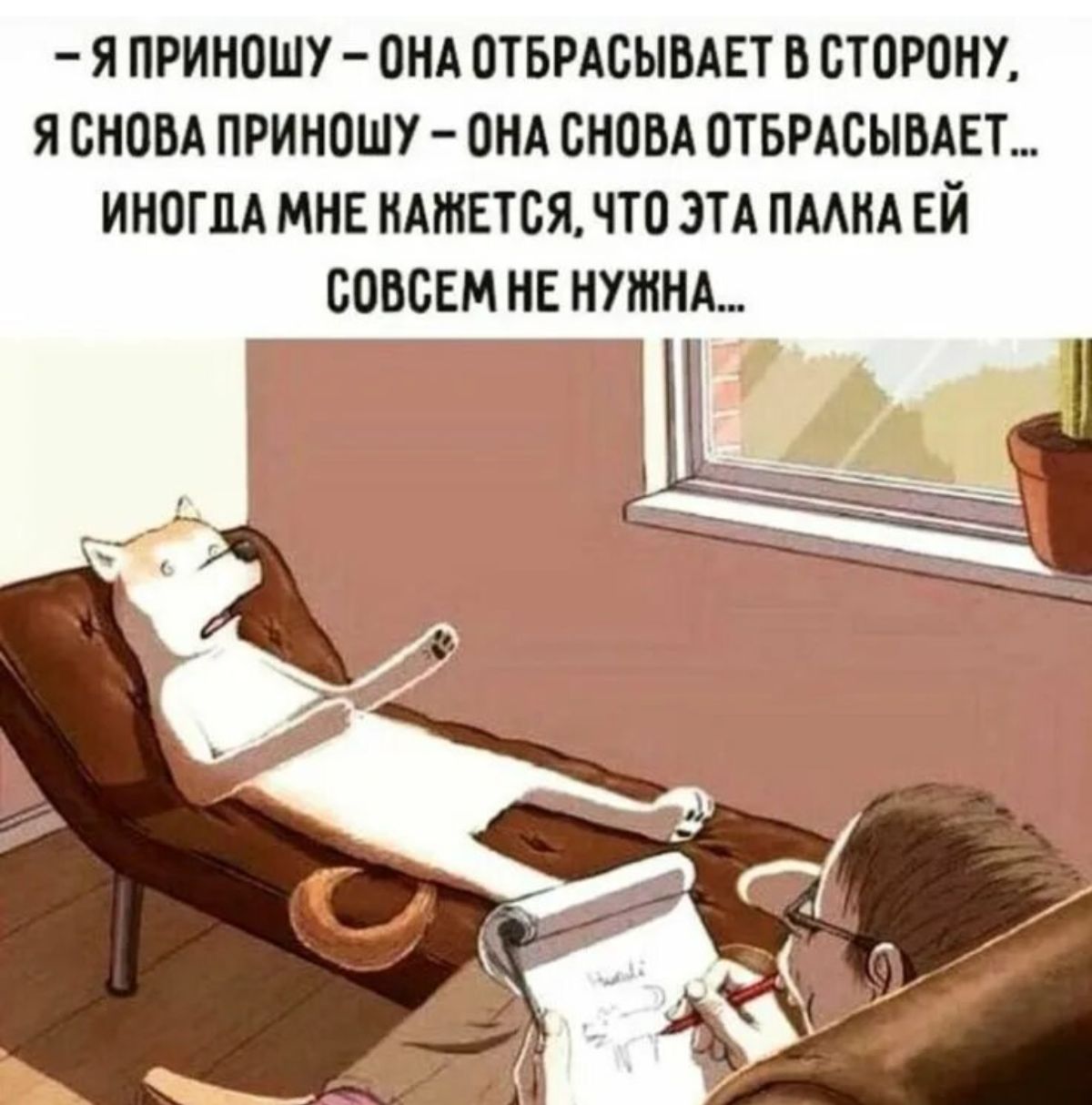 Я ПРИНОШУ ОНА ОТБРАБЫБАЕТ В СТОРОНУ Я СНОВА ПРИНОШУ ОНА СНОВА ОТБРАСЫБАЕЪ ИНОГДА МНЕ ИАЖЕТБЯ ЧТО ЭТА ПААНА ЕЙ СОВСЕМ НЕ НУЖНА