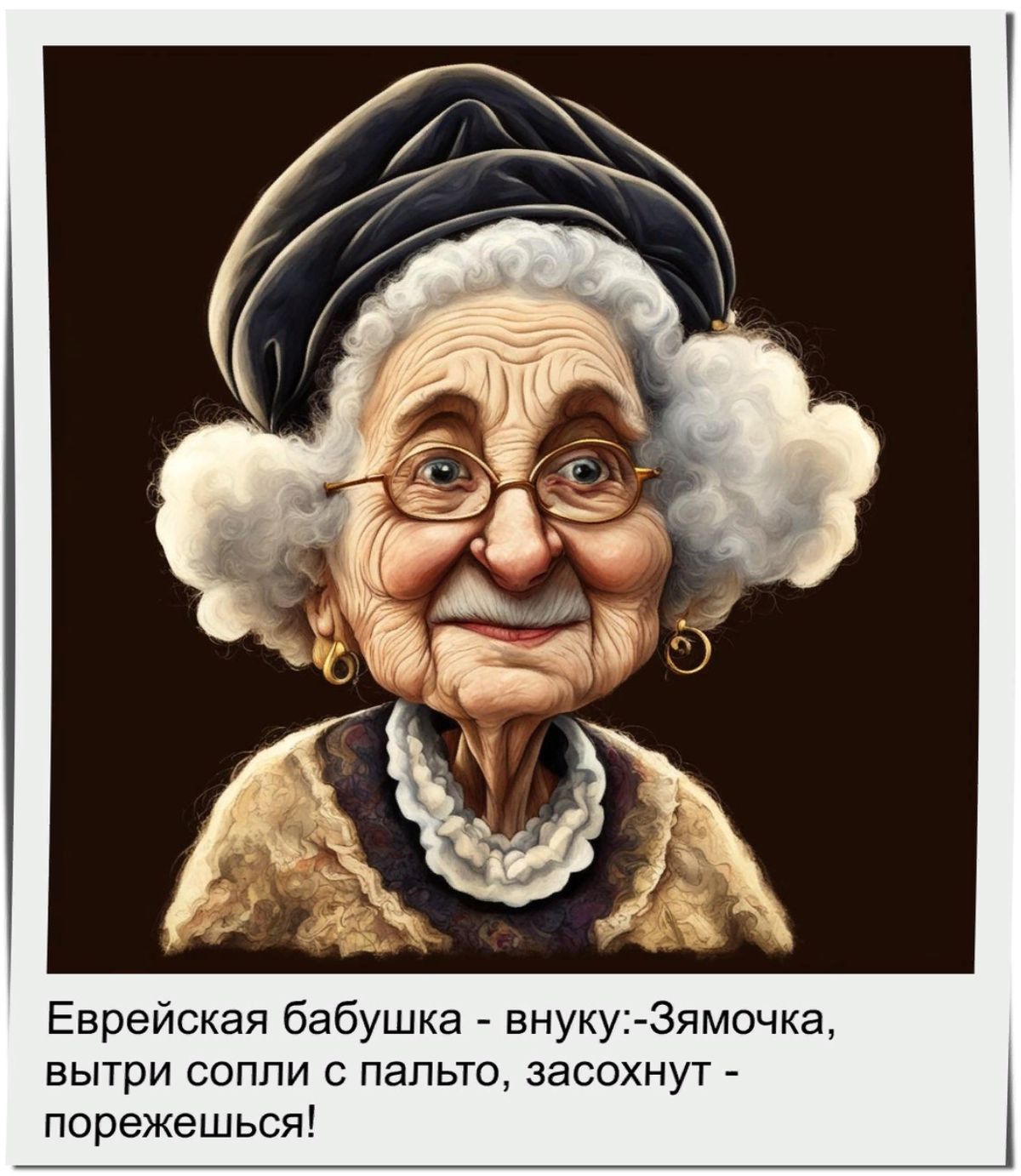 Еврейская бабушка внуьу 3ямсчка вытри сопли пальто засохнут порежешься