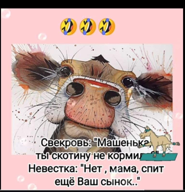 х Свекровь Машенька тьпскотину некорми Невестка Нет мама спит ещё Ваш сынок