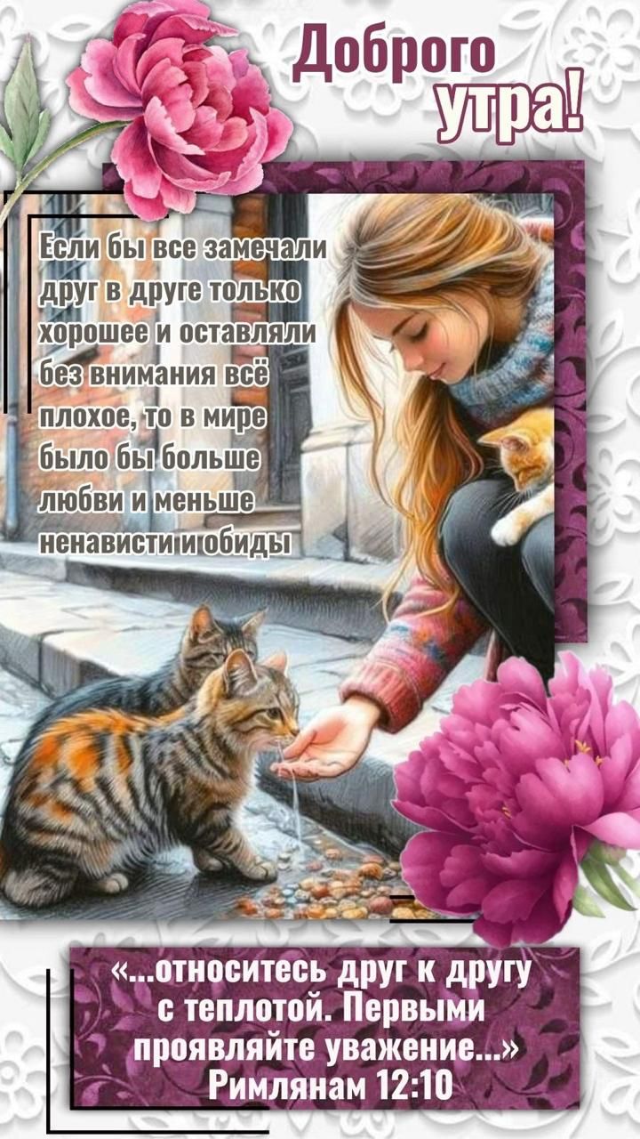 Доброе утро!

Если бы все замечали друг в друге только хорошее и оставляли без внимания всё плохое, то в мире было бы больше любви и меньше ненависти и обид!

