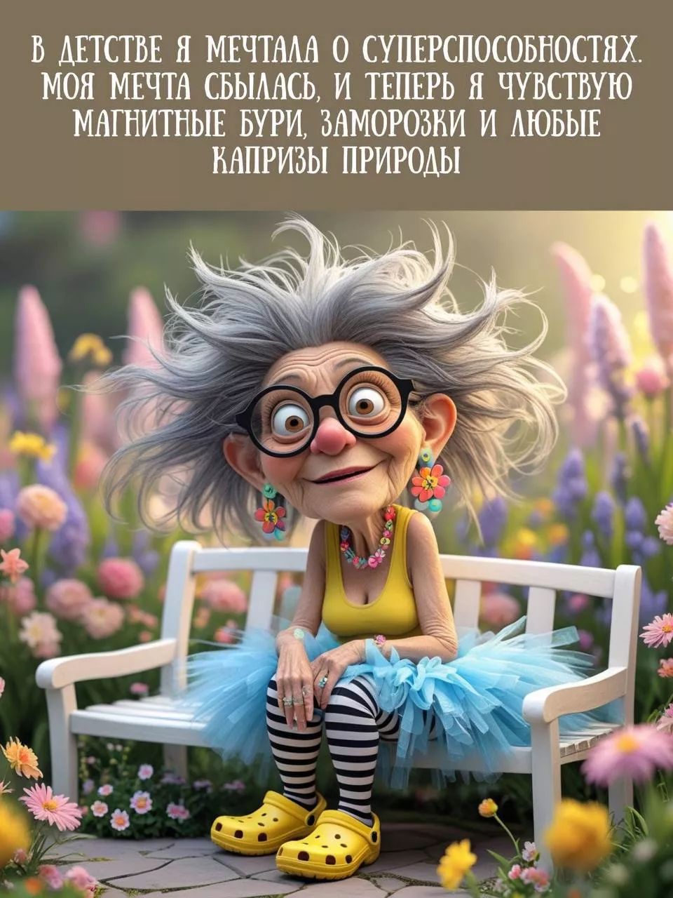 В детстве я мечтала о суперспособностях. Моя мечта сбылась, и теперь я чувствую магнитные бури, заморозки и любые капризы природы.