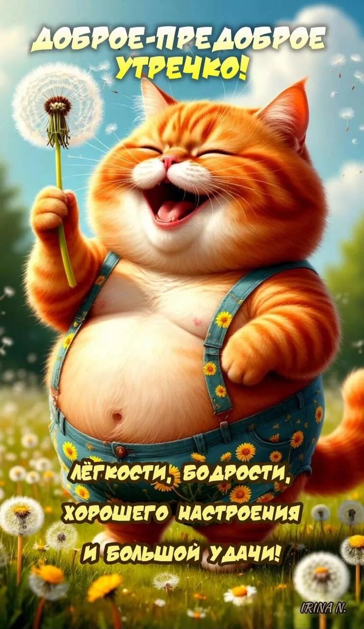 ДОБРОЕ-ПРЕДОБРОЕ УТРЕЧКО! ЛЁГКОСТИ, БОДРОСТИ, ХОРОШЕГО НАСТРОЕНИЯ И БОЛЬШОЙ УДАЧИ!