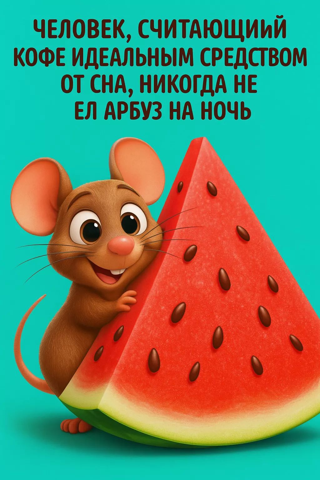 Человек, считающий кофе идеальным средством от сна, никогда не ел арбуз на ночь.