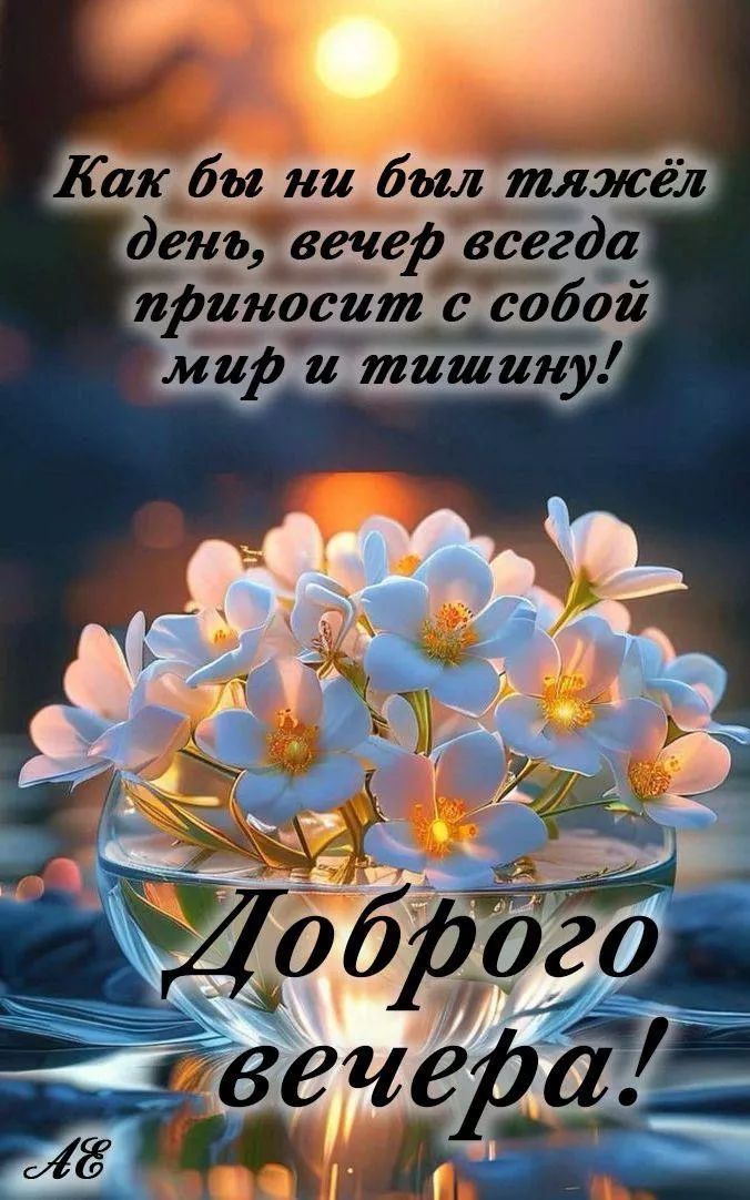 Как бы ни был тяжёл день, вечер всегда приносит с собой мир и тишину! Доброего вечера!