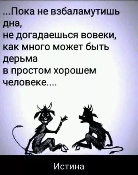 ...Пока не взбаламутитиш дна, не догадываешься вовеки, как много может быть дерьма в простом хорошем человеке....
