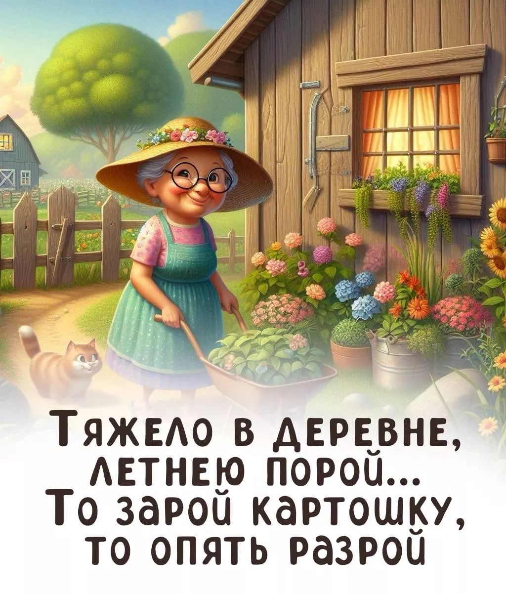 Тяжело в деревне, летнею порой... То зарой картошку, то опять разрой.