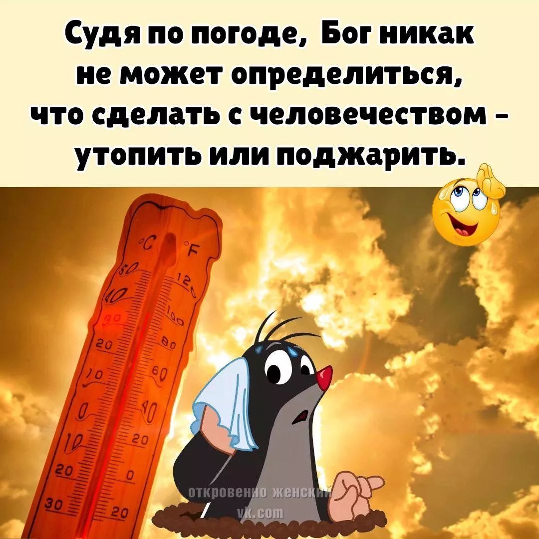 Судя по погоде, Бог никак не может определиться, что сделать с человечеством – утопить или поджарить.