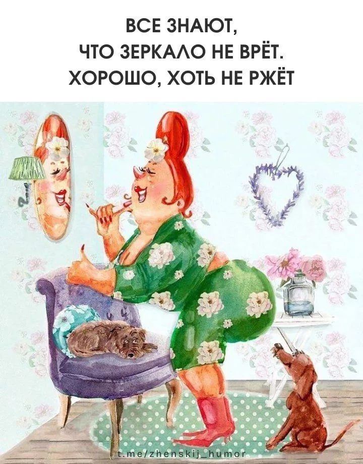ВСЕ ЗНАЮТ, ЧТО ЗЕРКАЛО НЕ ВРЁТ. ХОРОШО, ХОТЬ НЕ РЖЁТ