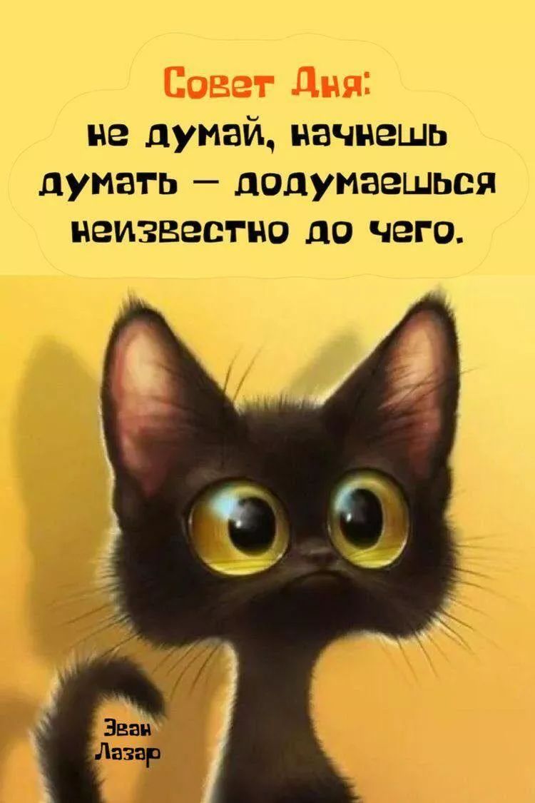 Совет Дня: не думай, начнешь думать – додумаешься неизвестно до чего.
