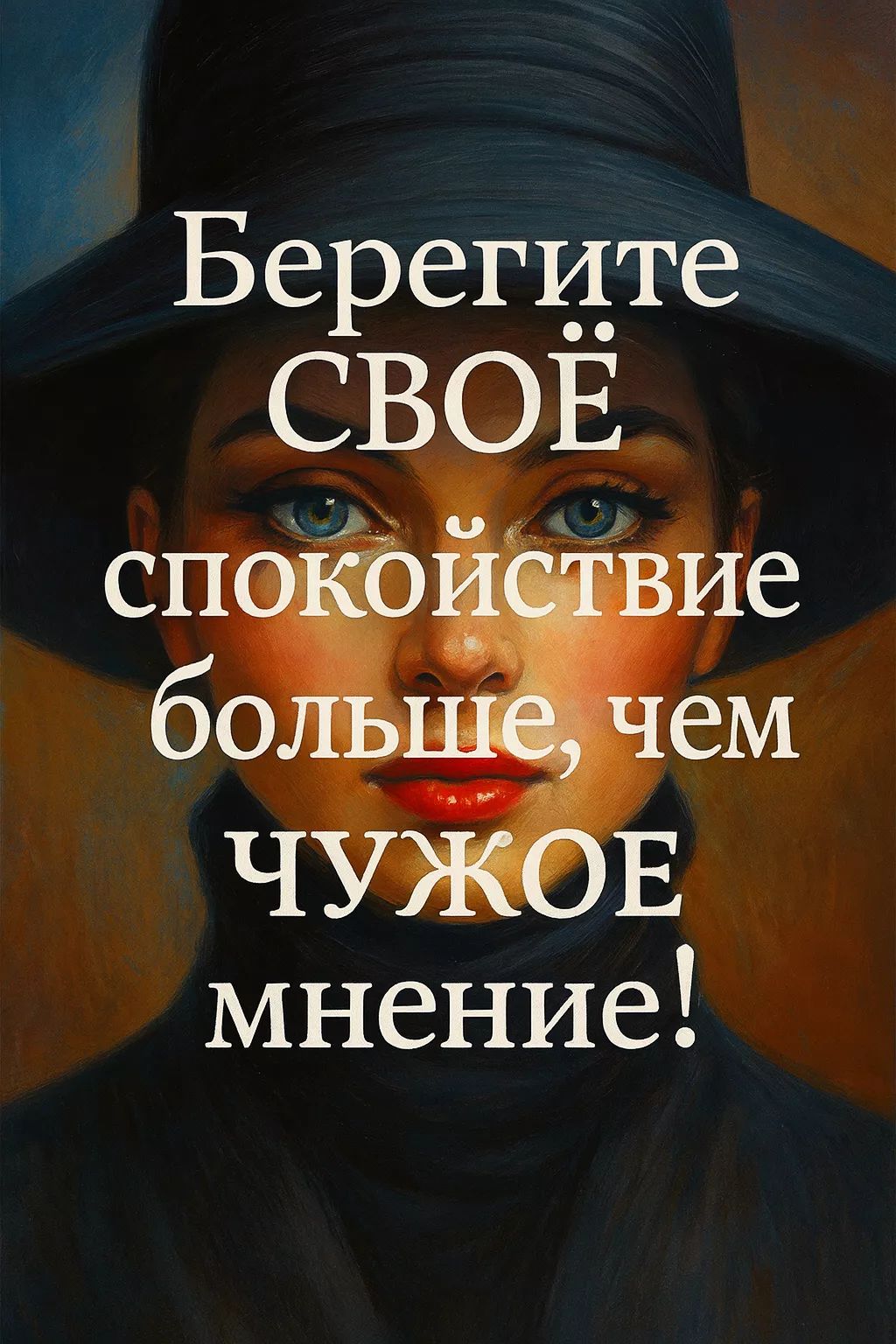Берегите СВОЁ спокóйствие больше, чем ЧУЖОЕ мнение!