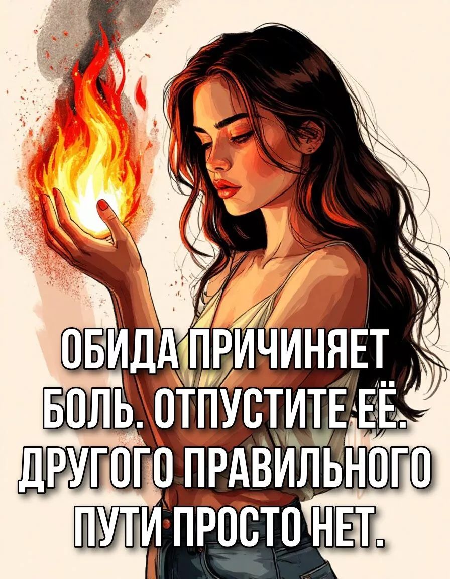 ОБИДА ПРИЧИНЯЕТ БОЛЬ. ОТПУСТИТЕ ЕЁ. ДРУГОГО ПРАВИЛЬНОГО ПУТИ ПРОСТО НЕТ.